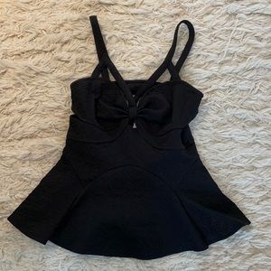 Free people Black scrappy top